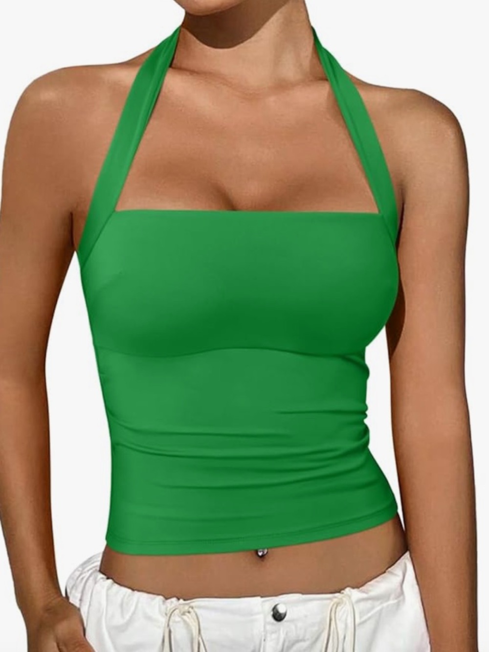 Women cropped halter top